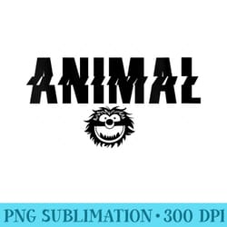 s disney the muppets animal little monster glitch bold logo - high resolution png graphic