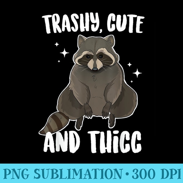 Cute Raccoon Rascal Fat Trashy Cute And Thicc funny Fat Raccoon - High Resolution PN | Inspire ...