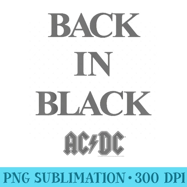 ACDC Back in Black - High Resolution PNG Image | Inspire Uplift