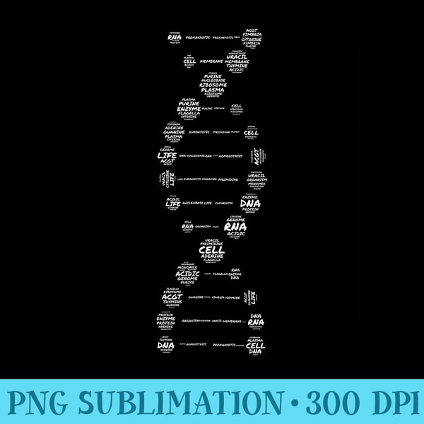 DNA Molecule Biology Science Teacher - Download Transparent Design - Stunning Sublimation Graphics