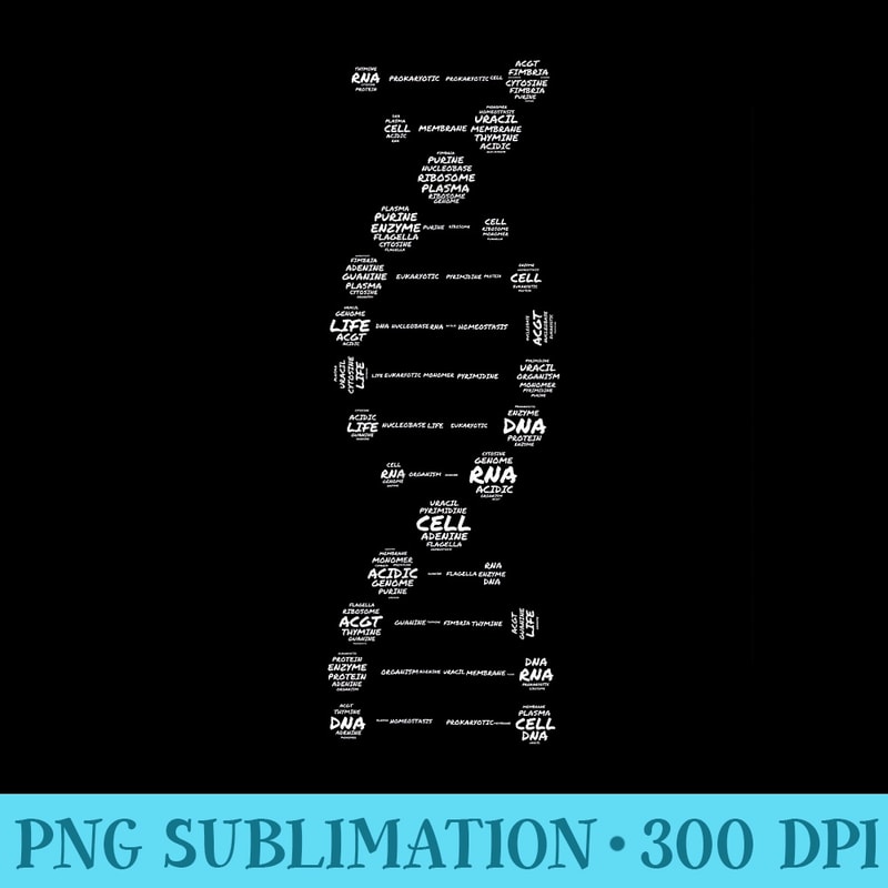 DNA Molecule Biology Science Teacher - Download Transparent Design - Stunning Sublimation Graphics