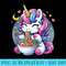 Unicorn Loving Ramen Kawaii Japanese Neko Unicorn Anim - Printable PNG Images - Bring Your Designs to Life