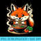Anime fox eating ramen tee Kawaii fox ramen noodles lover - Shirt Graphics for Download - Perfect for Sublimation Art