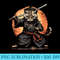Kawaii Graphic Japanese Anime Manga Samurai Ninja Cat - PNG Graphics Download - Instantly Transform Your Sublimation Projects