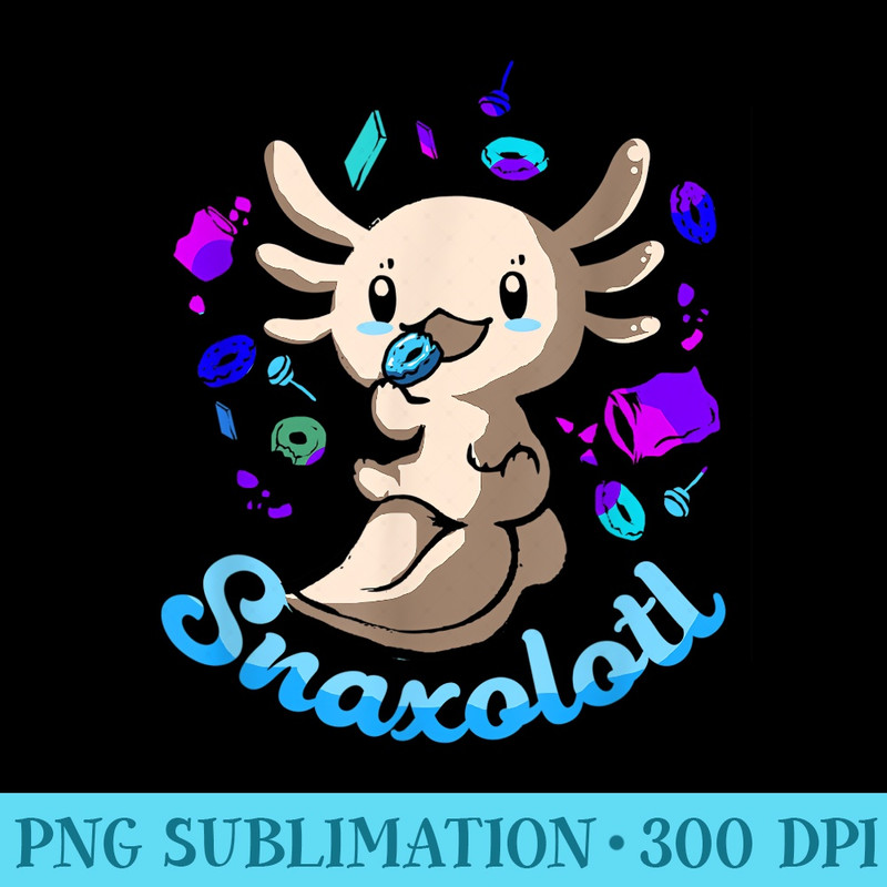 Snaxolotl T Candy Cute Pink Chocolate Sugar Baker - Shirt Printing Template PNG - Bold & Eye-catching