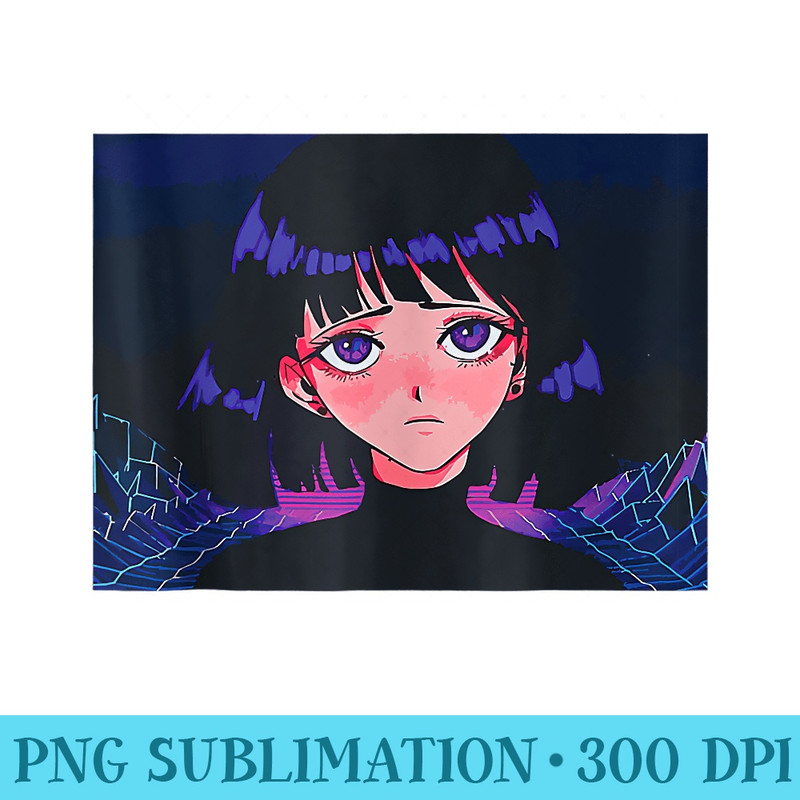 Funny Anime Girl Waifu Japanese Aesthetic Kawaii Otaku - Shirt Vector Art - Quick And Seamless Download Process