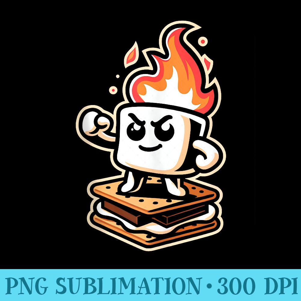 Kawaii Marshmallows For Men Smores Lover - PNG Templates Download - Eco Friendly And Sustainable Digital Products