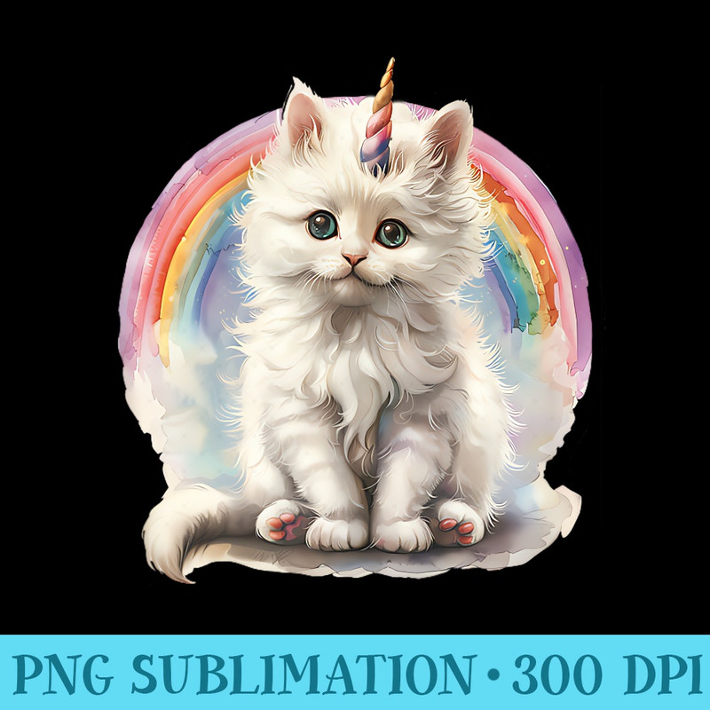 Kawaii Kitty Unicorn Theme Party Cat Birthday for Geek - PNG Download Gallery - Unleash Your Creativity