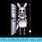 Pastel Goth Bunny Rabbit Mask Girl Horror Slasher Anime Alt - Shirt Drawing PNG - Eco Friendly And Sustainable Digital Products