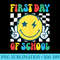 Retro First Day Of School Smile Face Back To School Teacher - PNG Download Gallery - Versatile And Customizable Designs