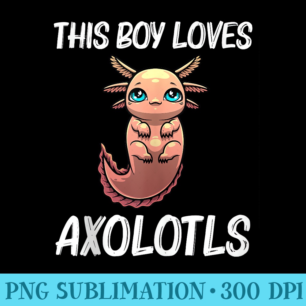 Cool Axolotl For  Kawaii Salamander Fish Amphibian - PNG Image Download - Transform Your Sublimation Creations