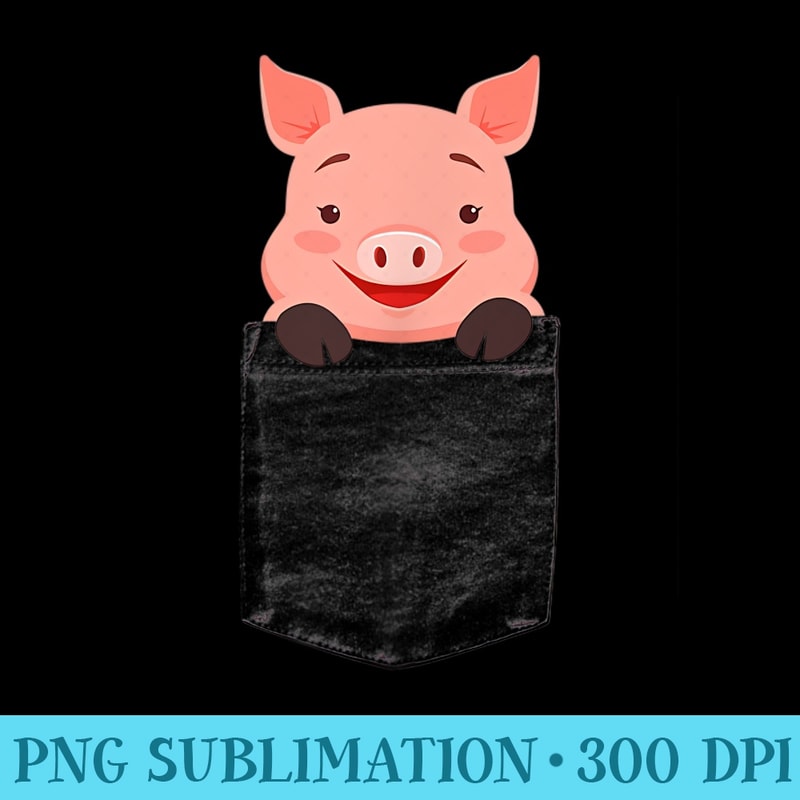 Little Pig In The Pocket T Cute Animal Lovers - PNG Graphic Resource - Boost Your Success with this Inspirational PNG Download