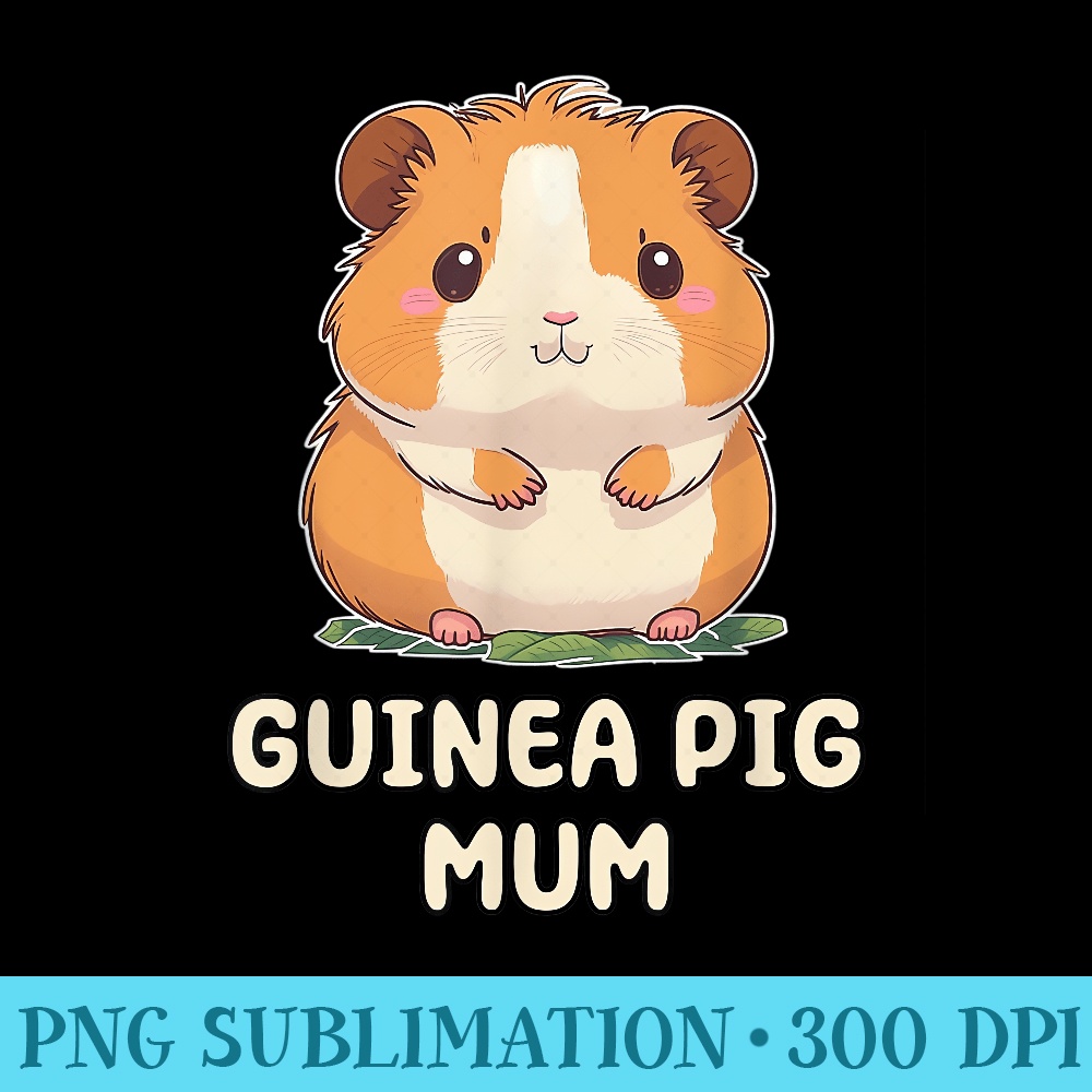Funny, Cute Guinea Pig Mum Mom Mother Parent - PNG Graphic Resource - Unleash Your Inner Rebellion