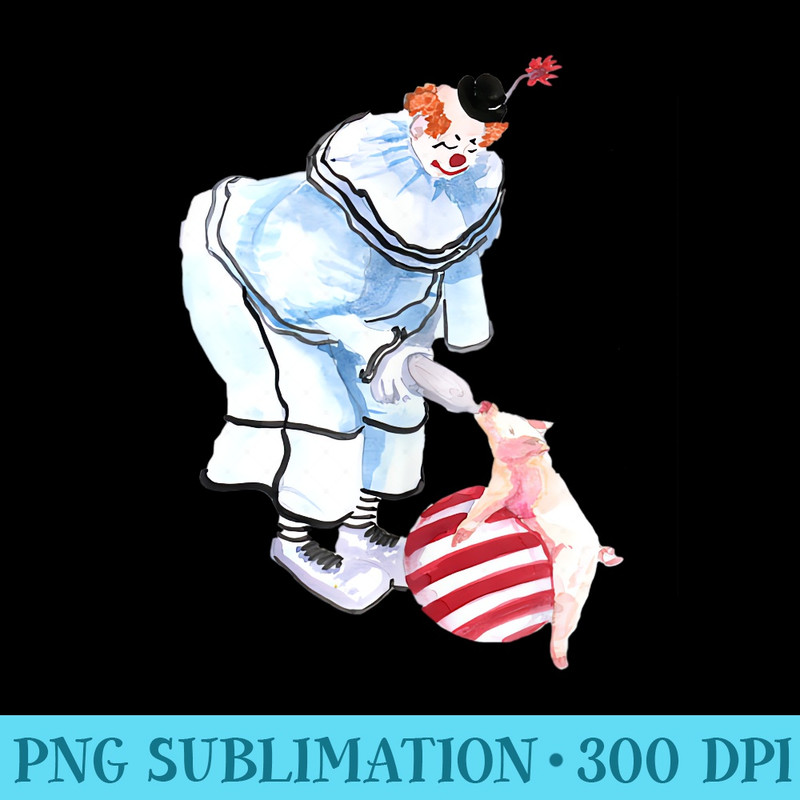 Circus Clown Vintage Clown With Pig Clowns - PNG Resource Download - Bold & Eye-catching