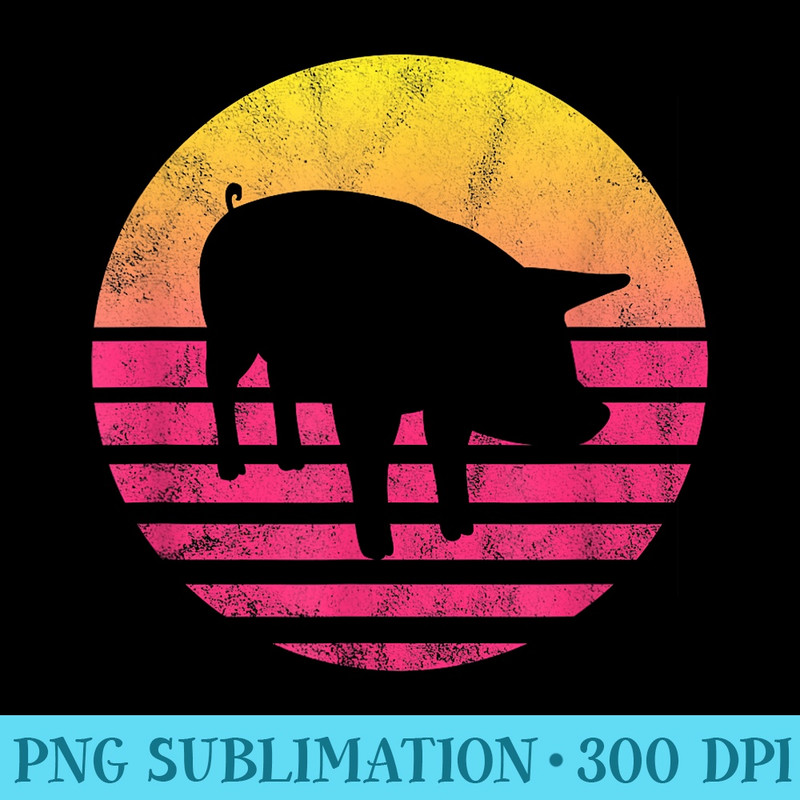 Classic Pig - PNG Graphic Download - Perfect for Sublimation Art