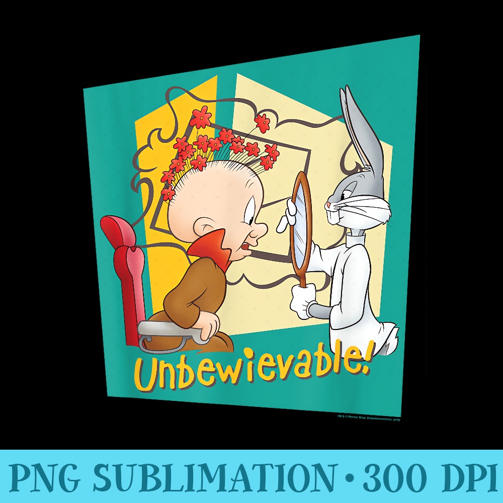 Looney Tunes Bugs and Elmer Unbewievable - High Resolution PNG Graphic - Premium Quality PNG Artwork
