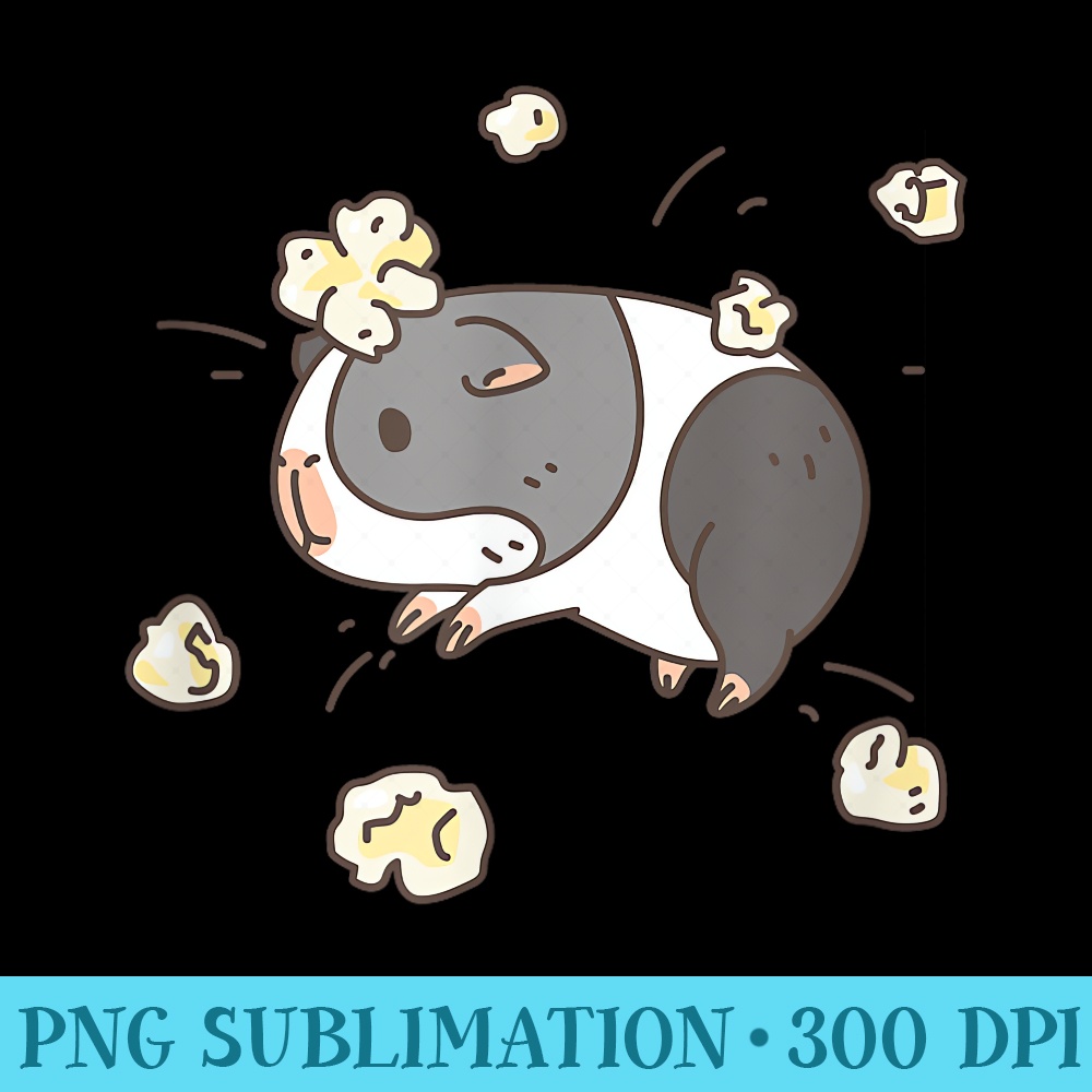 Cute Guinea pig popcorning - PNG Image File Download - Create with Confidence