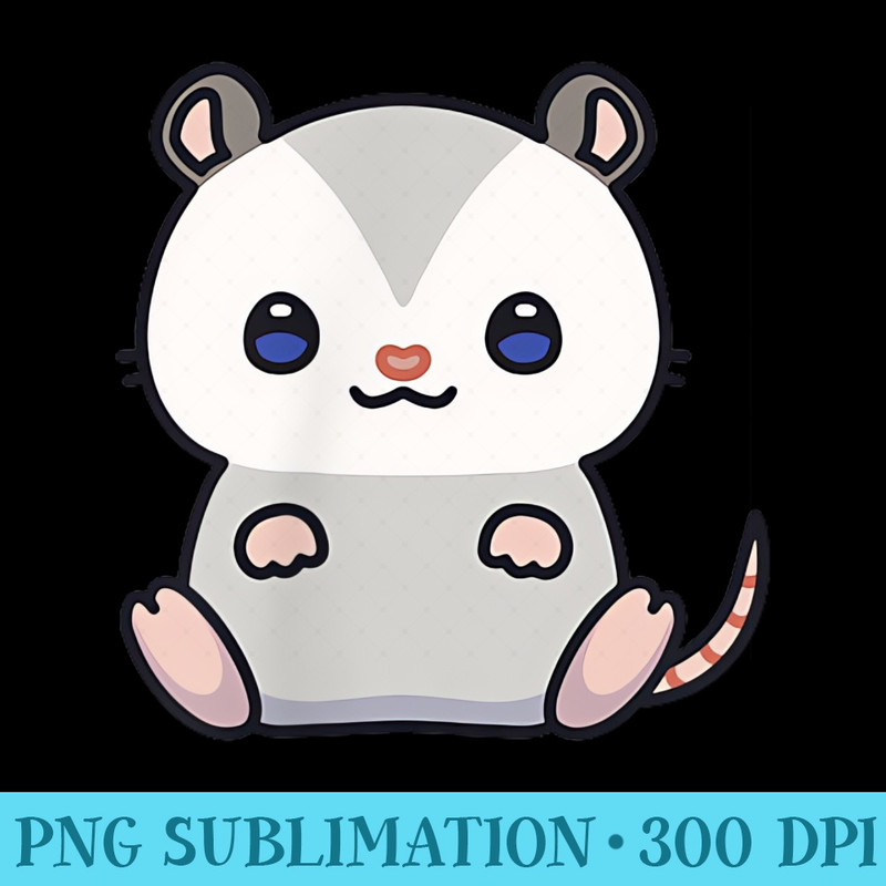 Opossum Cute Kawaii Lover Anime Aesthetic Animal - Shirt Template Transparent - Vibrant and Eye-Catching Typography