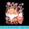 Kawaii Japanese Fox Sakura Cherry Blossom Festival Spring - PNG Design Files - Premium Quality PNG Artwork