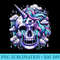 Kawaii Pastel Goth Unicorn Skull Halloween - PNG File Download - Create with Confidence