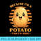 Cute Potato Lover Kawaii - PNG Transparent Background Download - Enhance Your Apparel with Stunning Detail