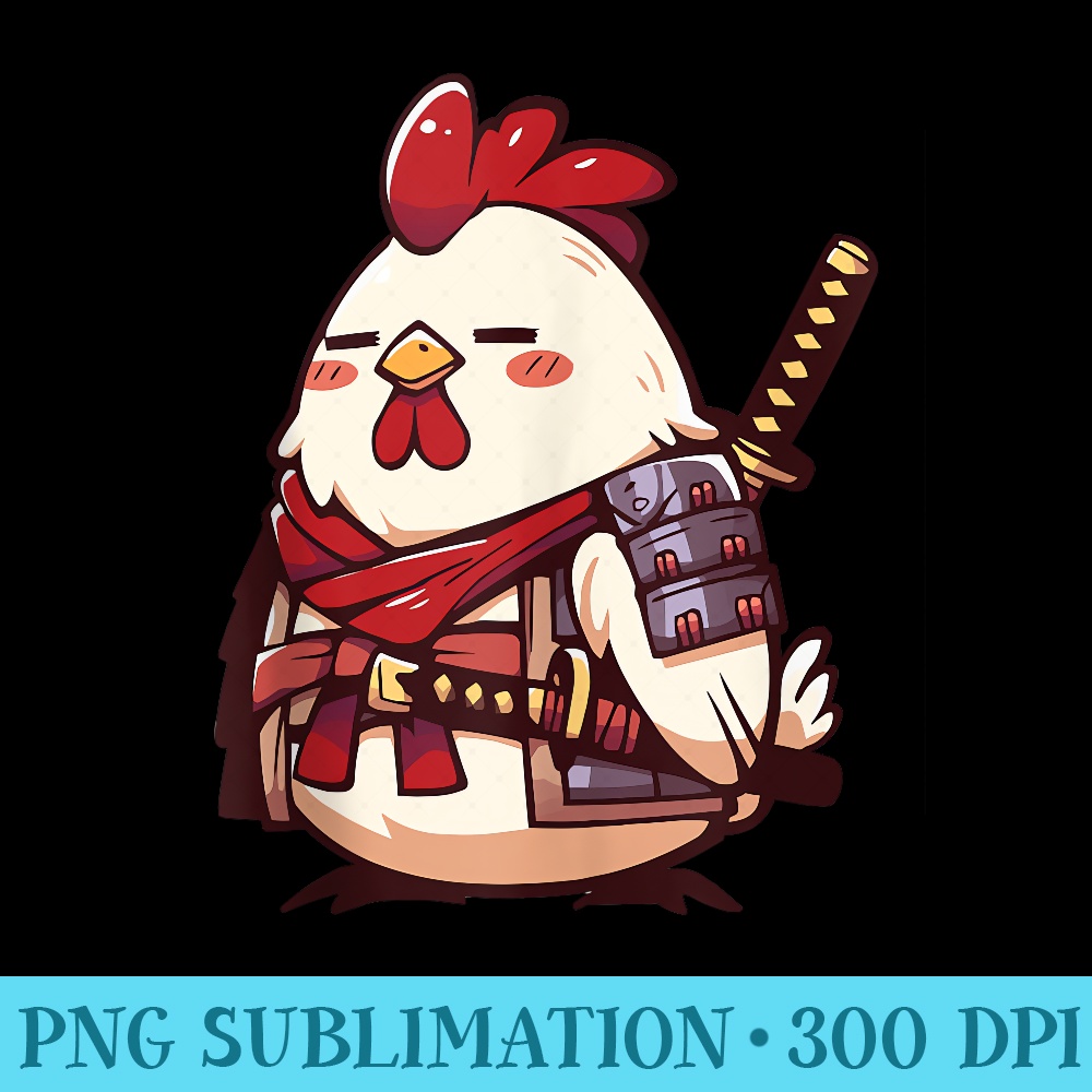 Neko Samurai Chicken - PNG Download Website - Bold & Eye-catching