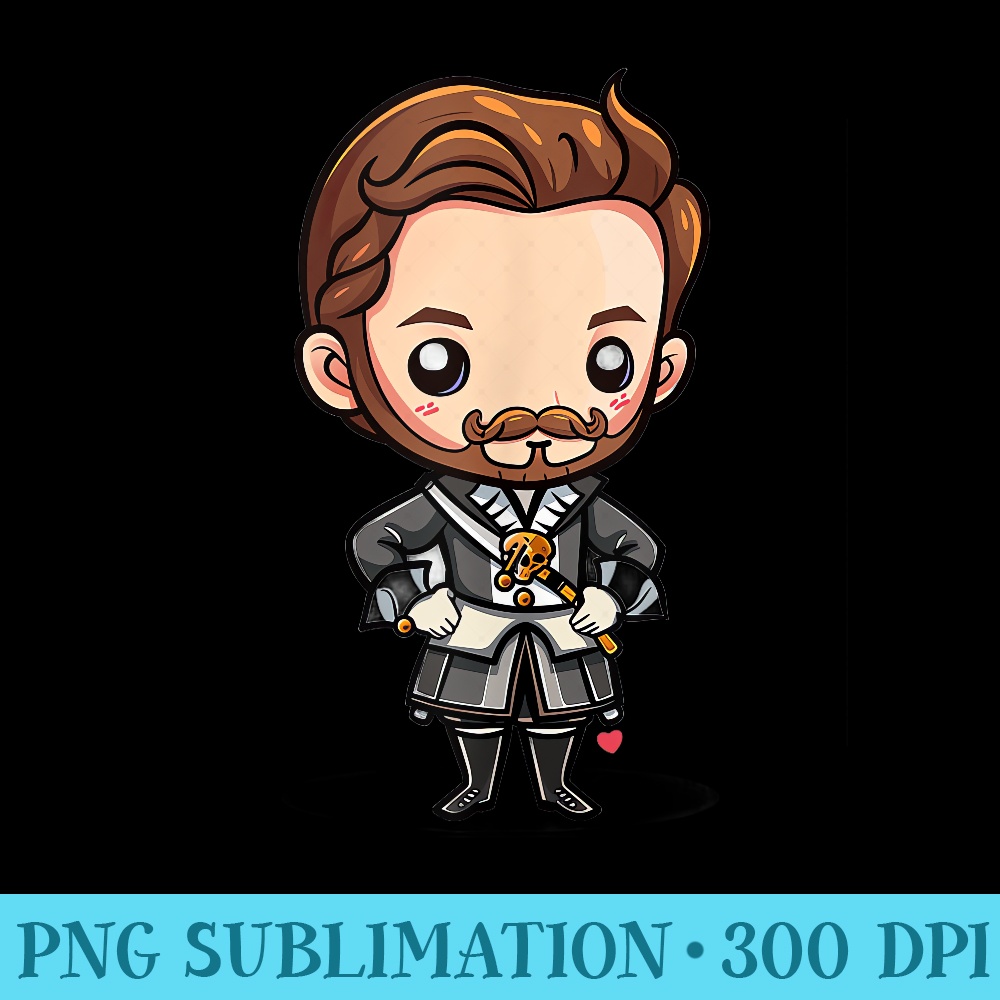 Sir Francis Drake In Kawaii Style - Sublimation graphics PNG - Bold & Eye-catching