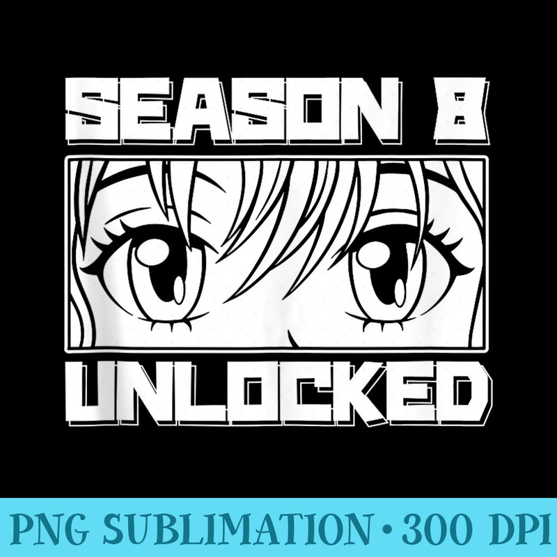 Anime Birthday Girl Manga Japanese Kawaii Season 8 Unlocked - Download PNG Pictures - Vibrant and Eye-Catching Typography