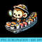 Monkey Kawaii The Factor Sushi Japanese Food - Digital PNG Artwork - Bold & Eye-catching