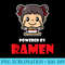 Powered By Ramen Funny Japanese Noodles Girl Food - Download PNG Files - Unique And Exclusive Designs