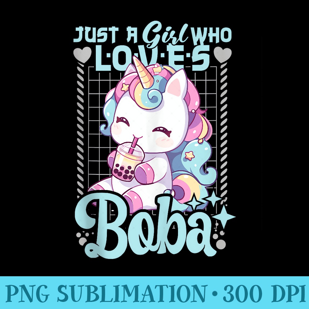 Unicorn Boba Kawaii Bubble Tea Unicorn Anime Neko Girls - PNG Download Library - Boost Your Success with this Inspirational PNG Download