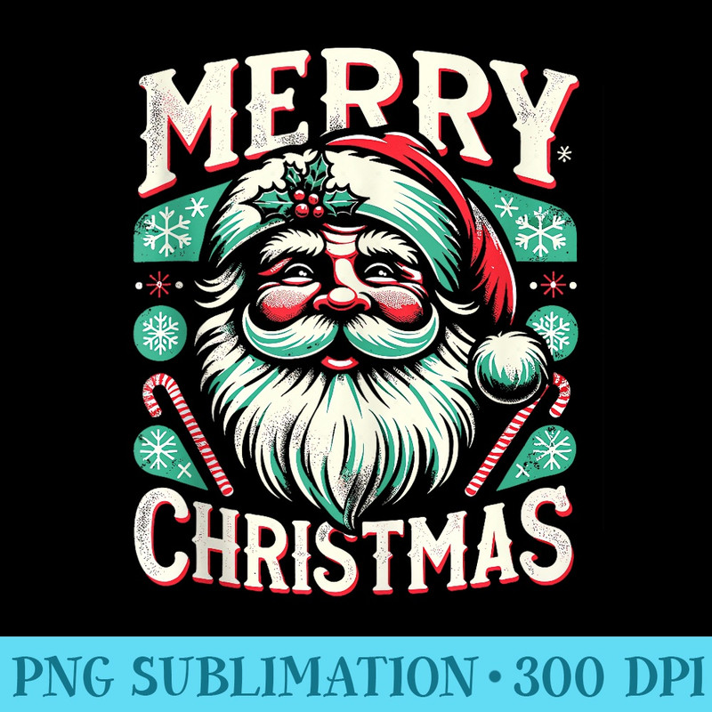 Pink Vintage Santa Claus Merry Christmas Party Holiday - Transparent PNG download - Enhance Your Apparel with Stunning Detail