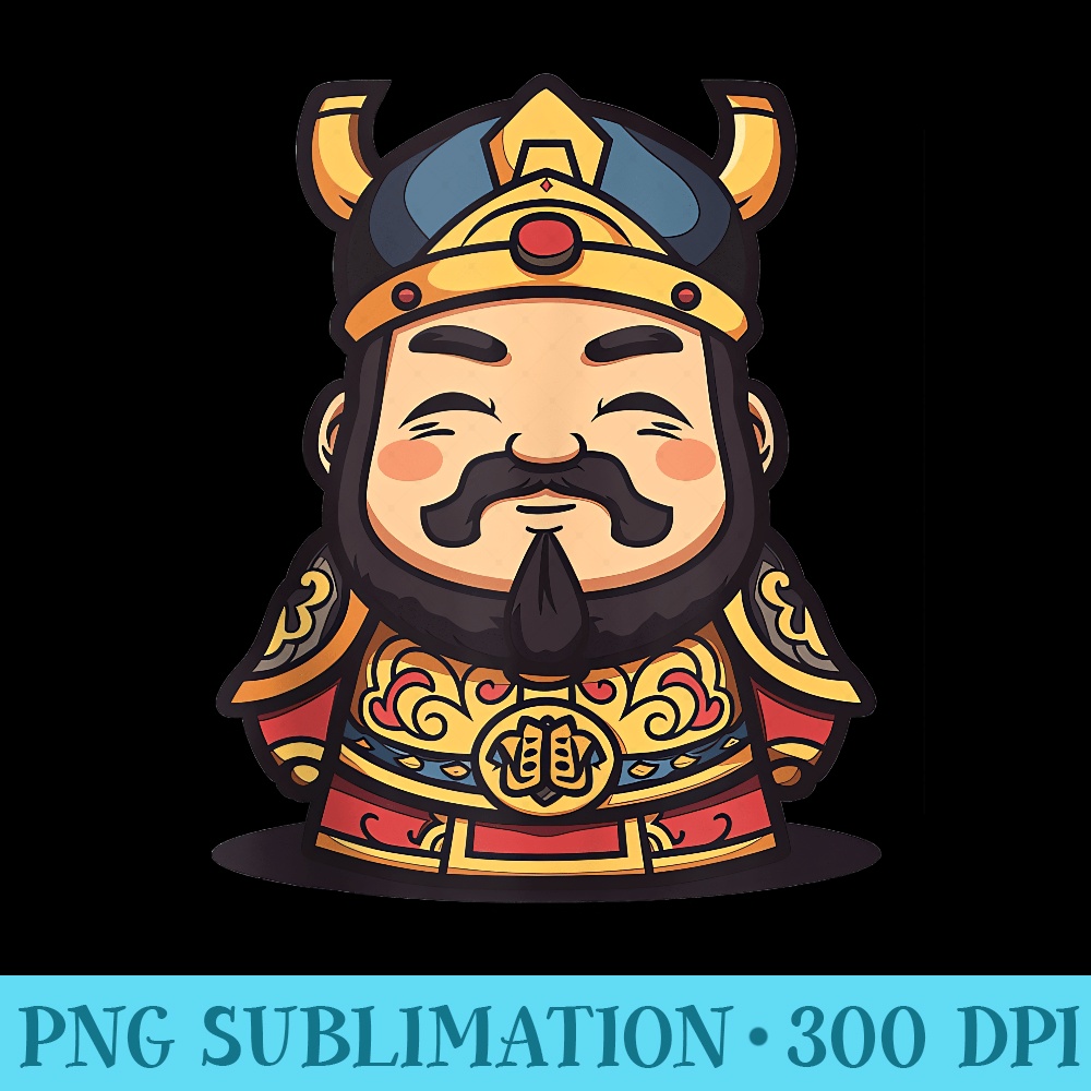 Kublai Khan In Funny Kawaii Style - Sublimation clipart PNG - Instantly Transform Your Sublimation Projects