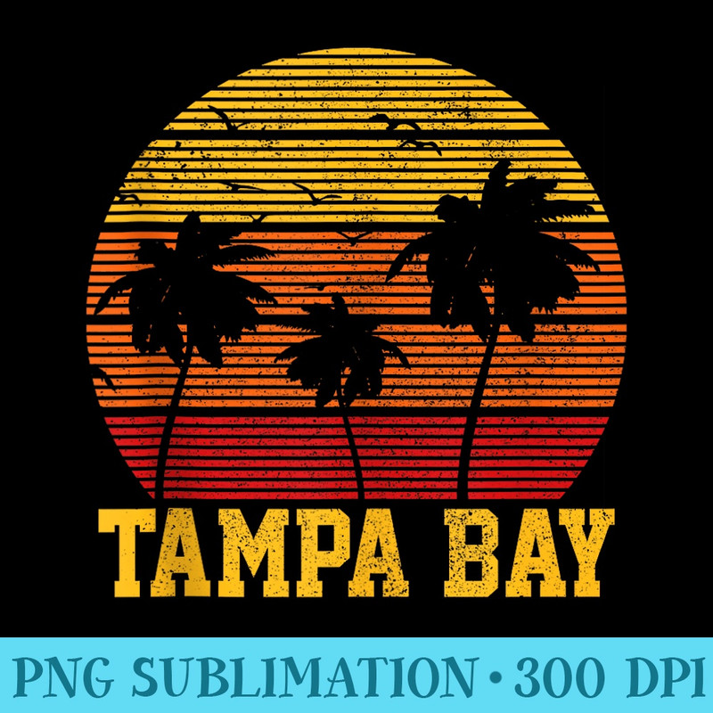 Tampa Bay Florida Vintage Souvenir - PNG Prints - High Resolution And Print-Ready Designs