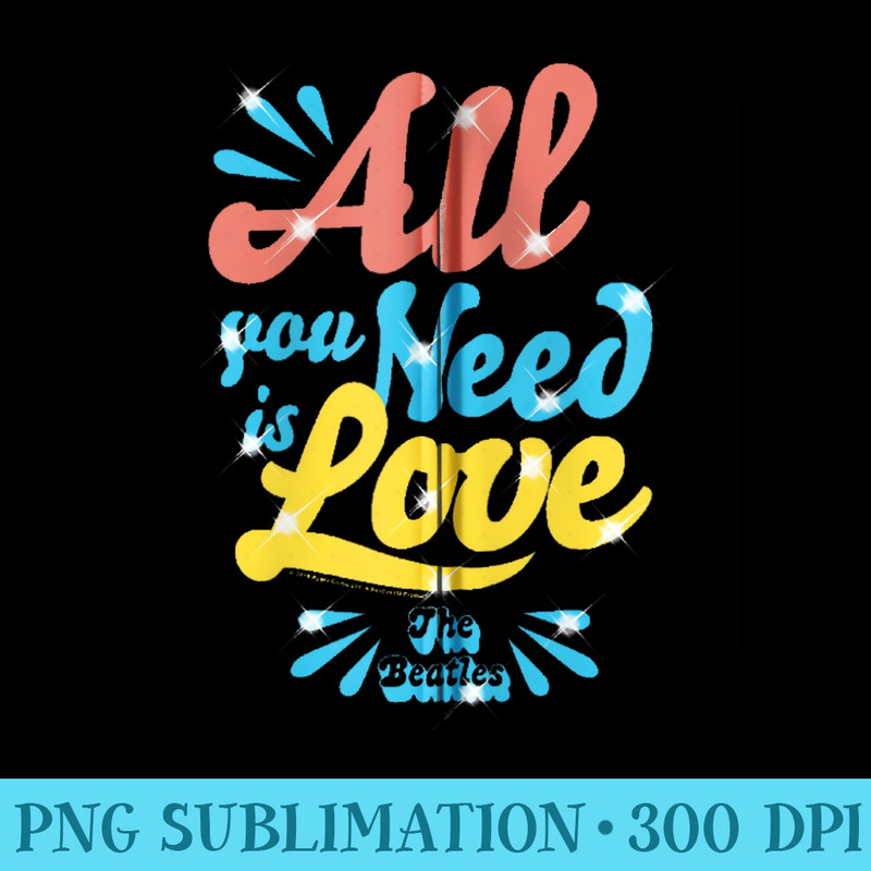 The Beatles All You Need is Love Zip Hoodie - Ready To Print PNG Designs - Easy-To-Print And User-Friendly Designs