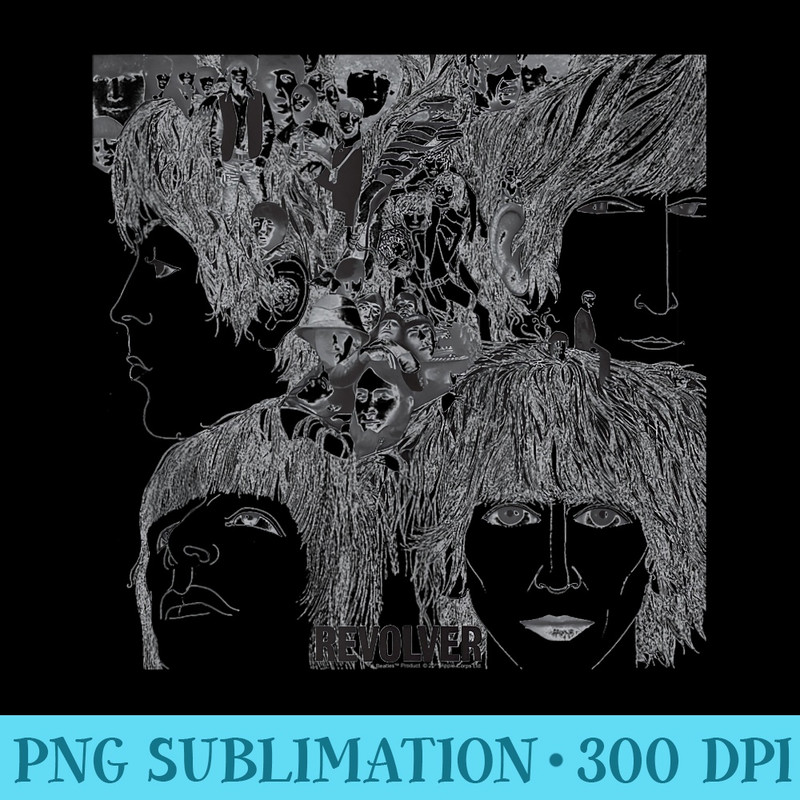 The Beatles Music Band Revolver Album Cover by Rock Off - Exclusive PNG designs - Bold & Eye-catching