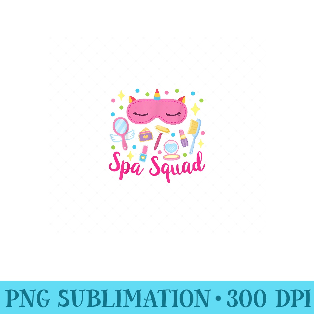 Spa Squad Birthday Girls Let's Get Pampered Spa Party Girls - PNG Clipart - Perfect for Personalization