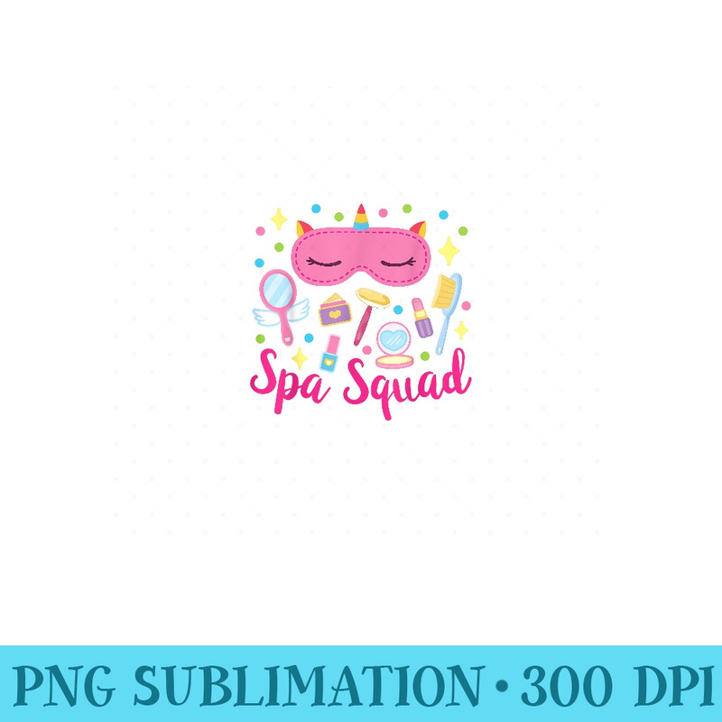 Spa Squad Birthday Girls Let's Get Pampered Spa Party Girls - PNG Clipart - Perfect for Personalization