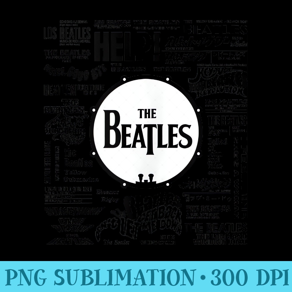 The Beatles - Singles Word Art - Digital PNG Artwork - Versatile And Customizable Designs