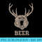 Bear Deer Beer Drinking Camo Antlers Hunting Camping - PNG design assets - Defying the Norms
