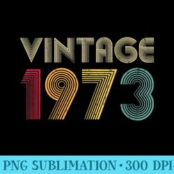vintage 1973 50th birthday retro - high quality png files