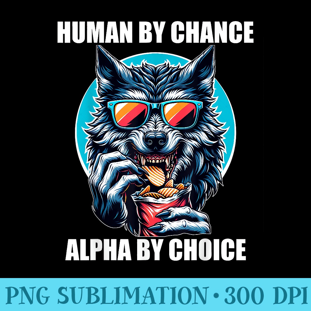 Human By Chance Alpha By Choice Cool Funny Alpha Wolf Meme - PNG Clipart - Unleash Your Inner Rebellion