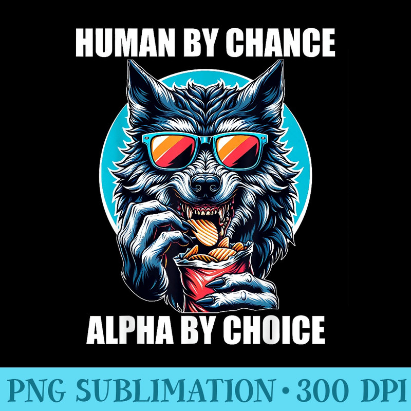Human By Chance Alpha By Choice Cool Funny Alpha Wolf Meme - PNG Clipart - Unleash Your Inner Rebellion