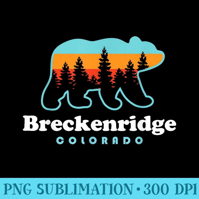 Breckenridge Colorado Bear Mountains Trees - Unique Sublimation patterns - Revolutionize Your Designs