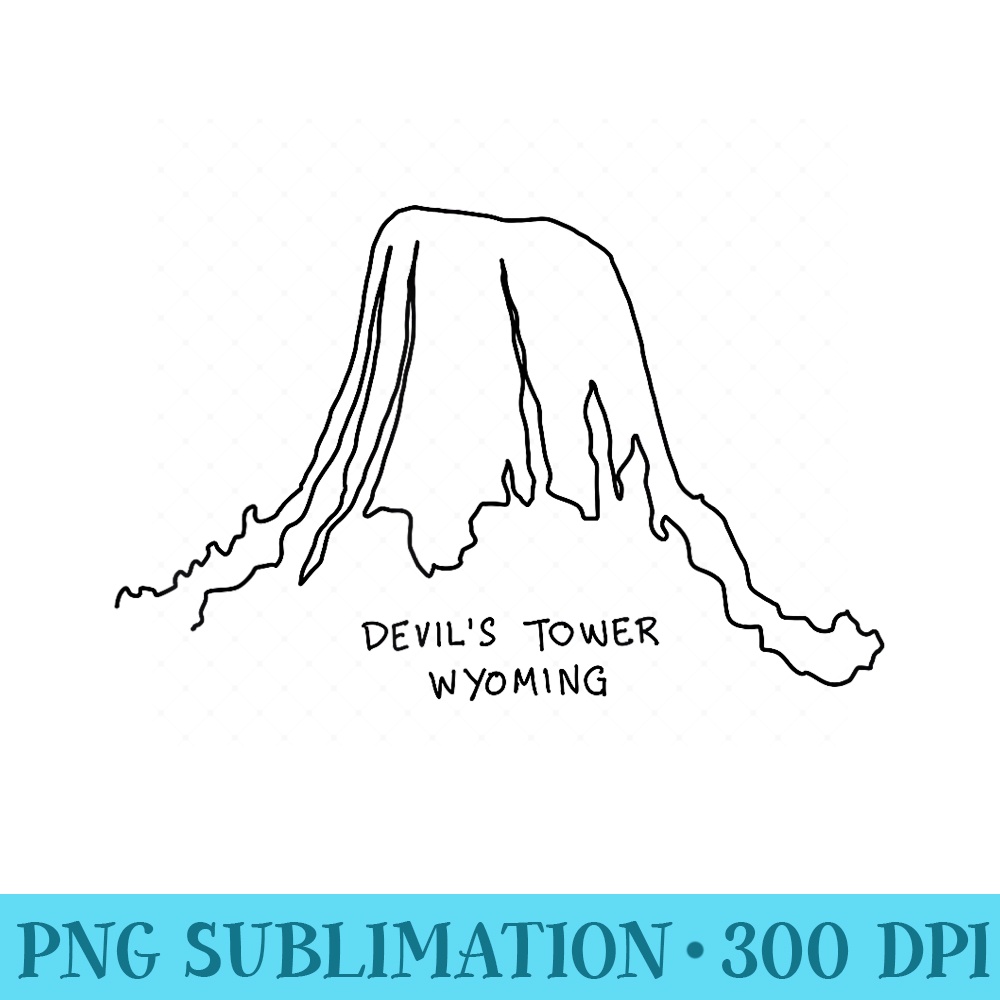 Devils Tower Wyoming Cowboy State National Park Buffalo - PNG Prints - Easy-To-Print And User-Friendly Designs