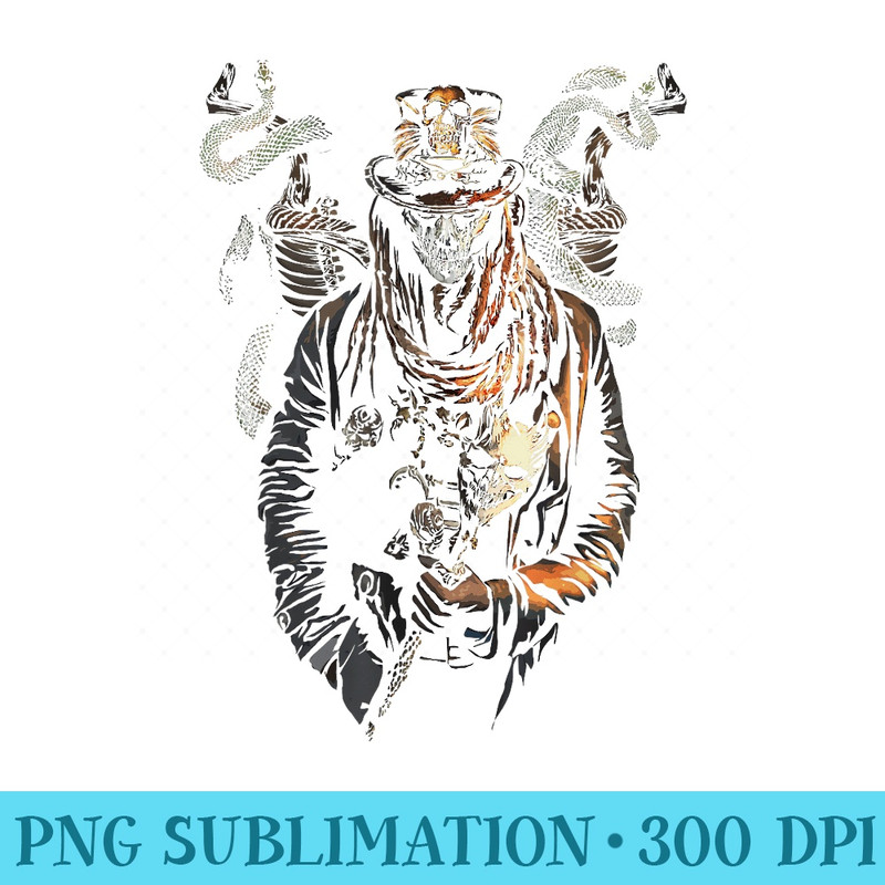 Voodoo Witch Doctor skulls Horror Scary Creepy Halloween - Ready To Print PNG Designs - High Resolution And Print-Ready Designs