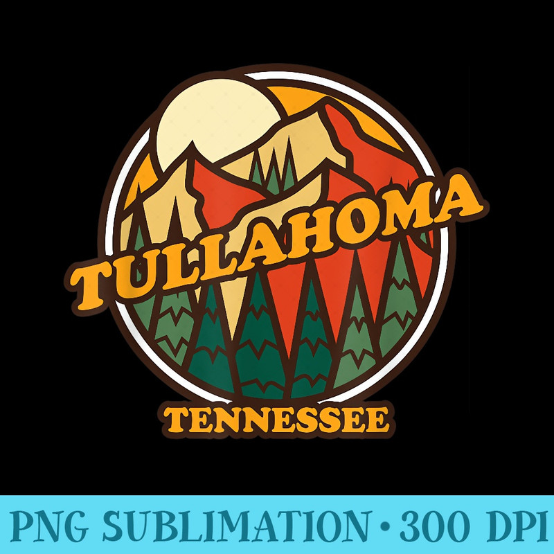 Vintage Tullahoma, Tennessee Mountain Hiking Souvenir Print - Unique PNG Artwork - Perfect for Creative Projects