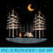 Camping hiking Mountain Scene under stars shirt - Unique Sublimation patterns - Lifetime Access To Purchased Files