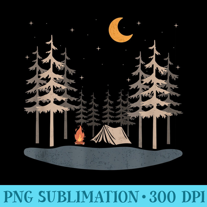 Camping hiking Mountain Scene under stars shirt - Unique Sublimation patterns - Lifetime Access To Purchased Files