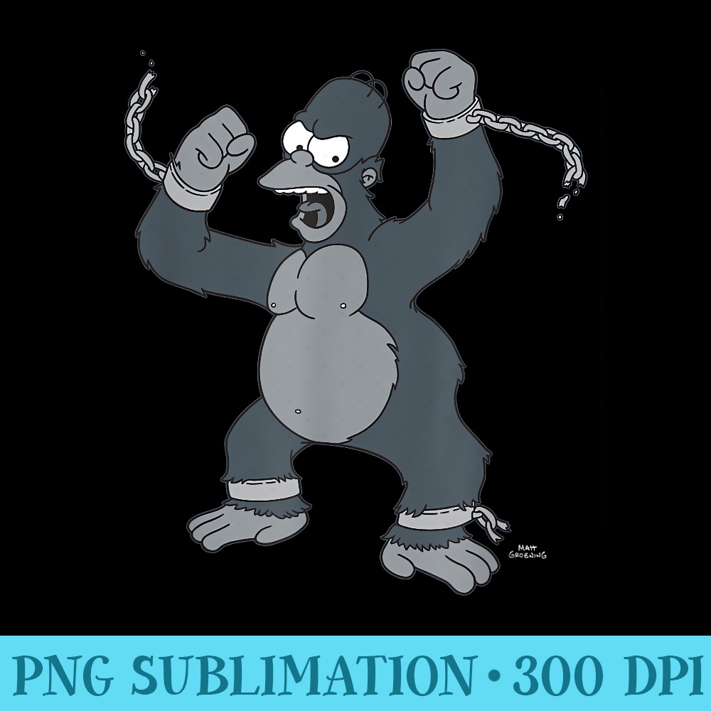 The Simpsons Treehouse Of Horror King Kong Homer V2 - PNG Clipart - Transform Your Sublimation Creations